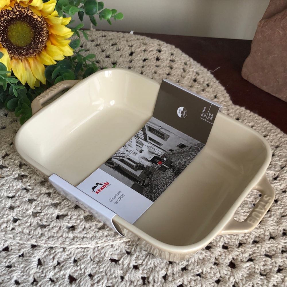Staub Taupe Ceramic Rectangular Baking Dish